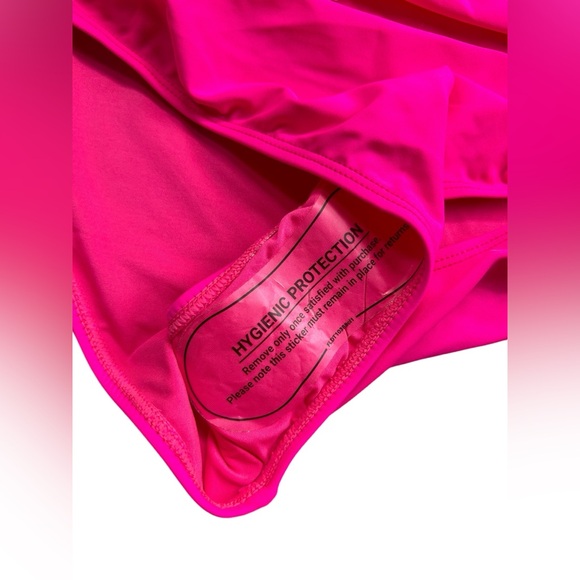 TEMPT ME hot pink one piece cut out halter style detachable straps swimsuit NWT - Picture 8 of 8